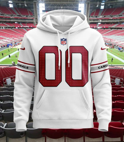 Arizona Cardinals | Hoodie Style Jersey Custom Name And Number White