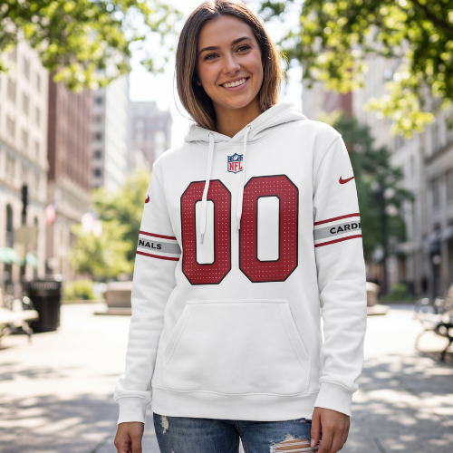 Arizona Cardinals | Hoodie Style Jersey Custom Name And Number White