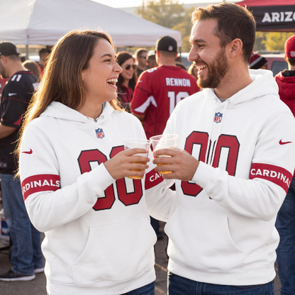Arizona Cardinals | Hoodie Style Jersey Custom Name And Number White