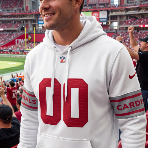 Arizona Cardinals | Hoodie Style Jersey Custom Name And Number White