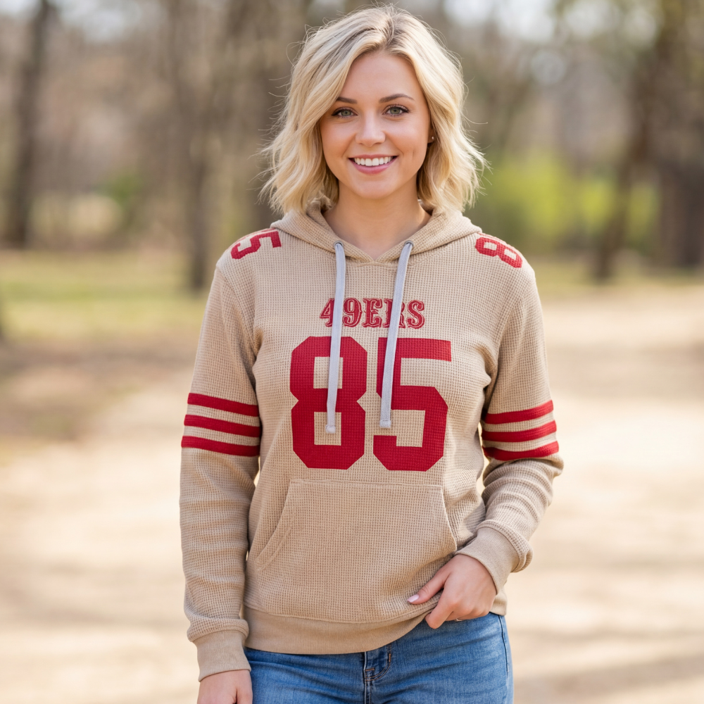 San Francisco 49ers | Premium NFL Unisex Waffle Hoodie (85)